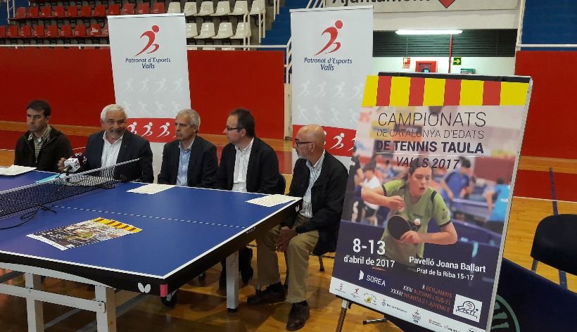 Valls acollirà 350 esportistes durant els Campionats de Catalunya de Tennis Taula