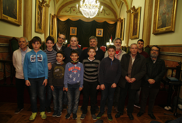 Recepció als campions del Club Escacs Valls