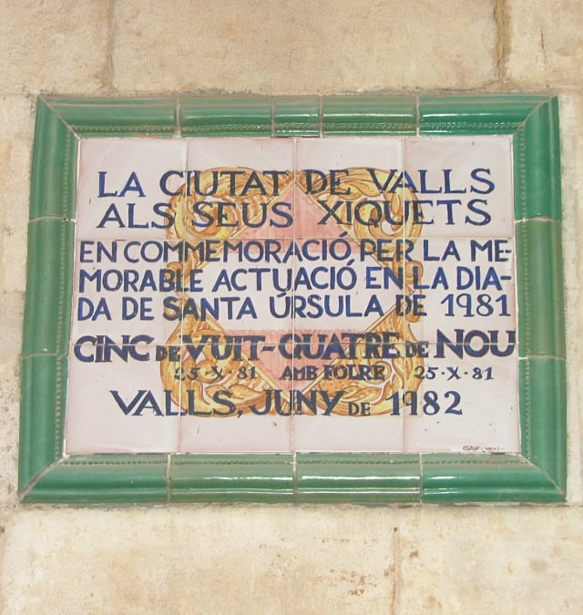 Valls, Km 0 del món casteller