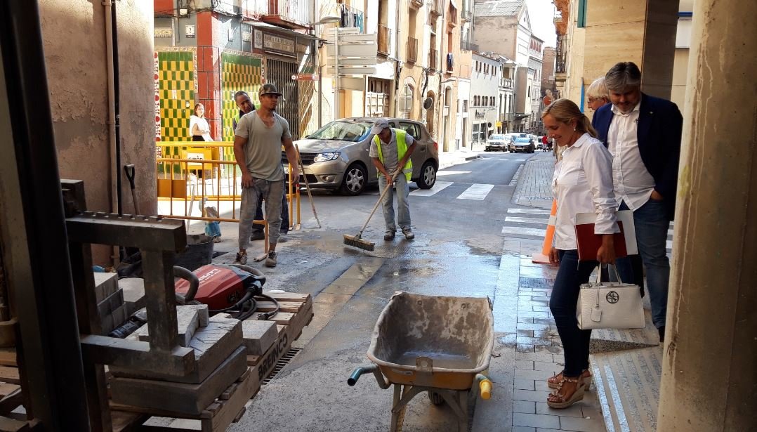 Les obres al carrer Jacint Verdaguer, encaren la recta final