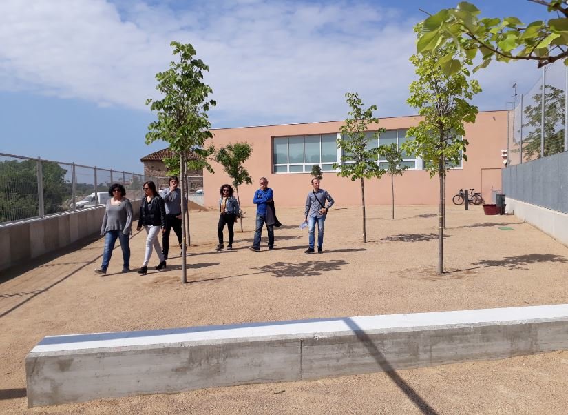 Finalitzen les obres d'ampliació del pati de l'escola Enxaneta