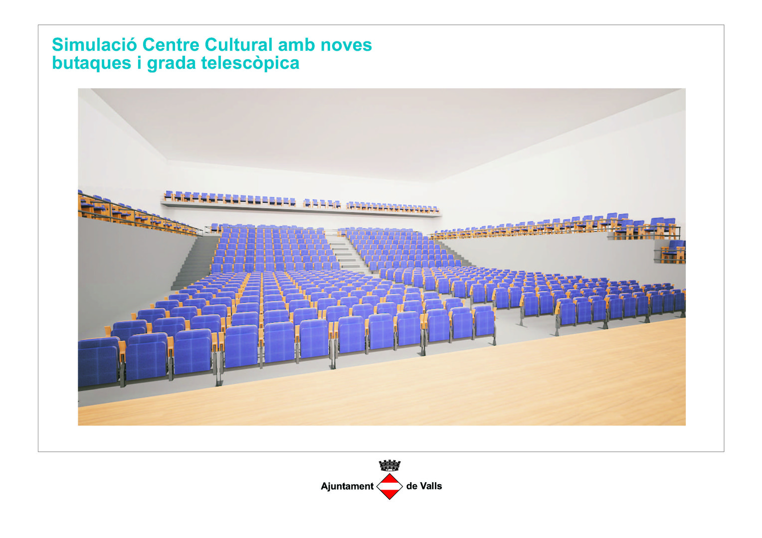 Les noves butaques i grada telescòpica del Centre Cultural s'instal·laran a l'estiu