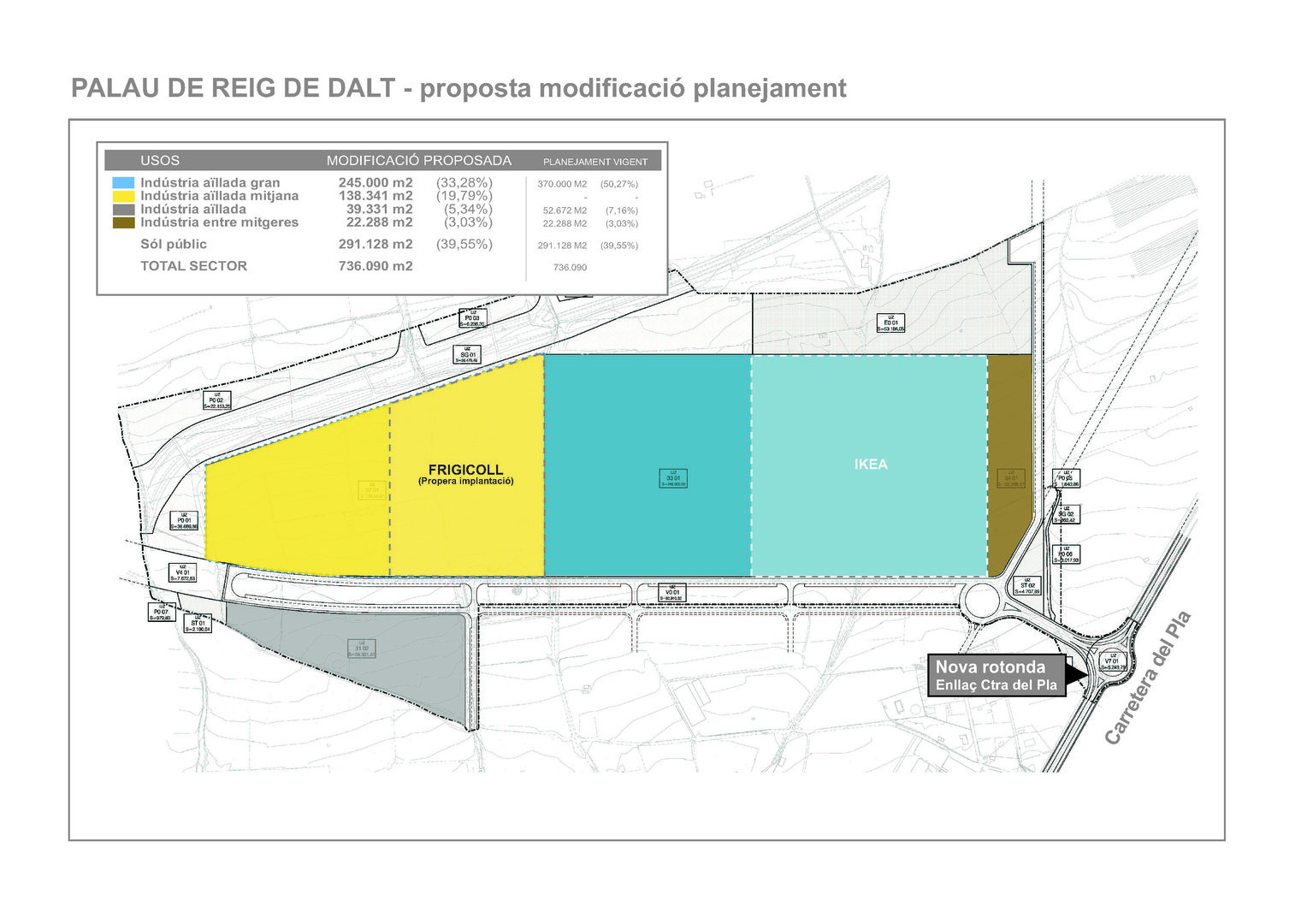 Modificació de planejament de Palau de Reig de Dalt del polígon industrial